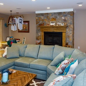 12-Recreation Room + Fireplace